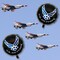 U.S. Air Force logo, 3-18” Round Mylar Balloons. Officially Licensed with the U.S. Air Force!